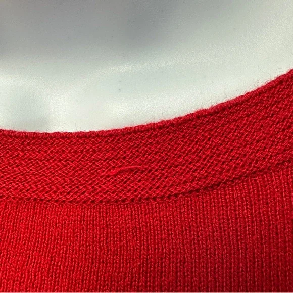 Red Crew Neck Sweater J. Jill Size Small Petite Cotton - Picture 4 of 7